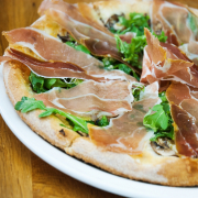Prosciuto and Mushroom Pizza