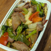 77. Fried Egg Noodles with BBQ Pork