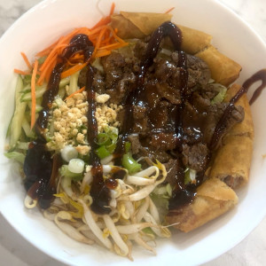 19b. Char- Broiled Beef & Spring Rolls (2 pcs) Vermicelli