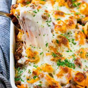 Baked Seafood Tortellini