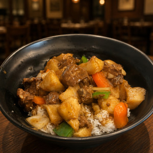 G14. Braised Beef Brisket with Potatoes Rice Bowl 牛腩土豆盖饭