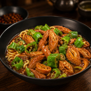 G02. Spicy Stir-Fried Pork Intestine 辣爆肥肠盖