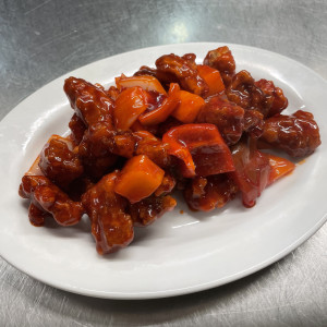 Sweet & Sour Pork (Ku Lo Yook) with Pineapple & Vegetables