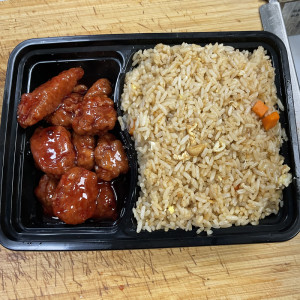 3. Chicken Fried Rice and Honey Garlic Chicken