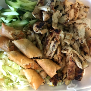 36. Charbroiled Pork and Spring Rolls Vermicelli Bowl