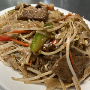 N63. Rice Noodles with Textured Protein 乾炒素河粉