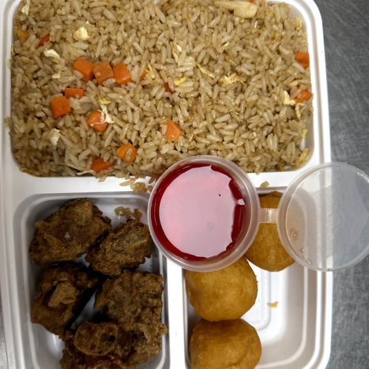 A. Chicken Fried Rice, Chicken Balls, Dry Ribs