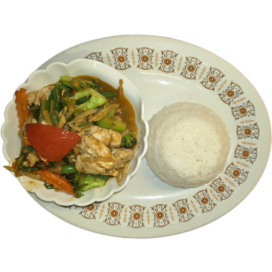 22. Spicy Chicken Served with Rice