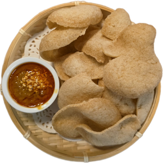 Shrimp Chips with Thai Peanut Sauce