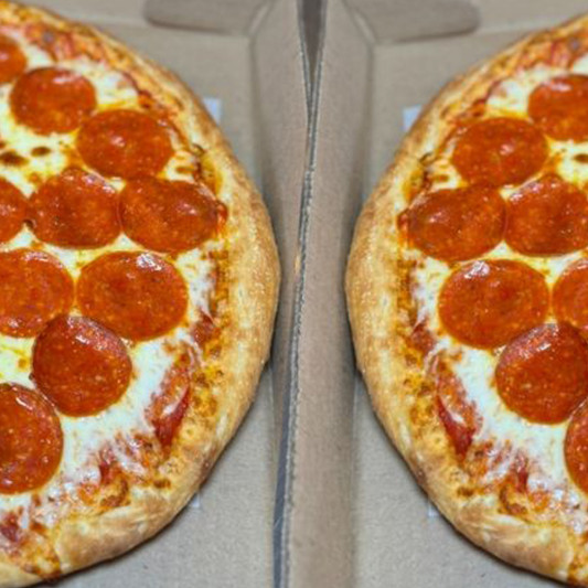 2 Pizzas with 1 Topping