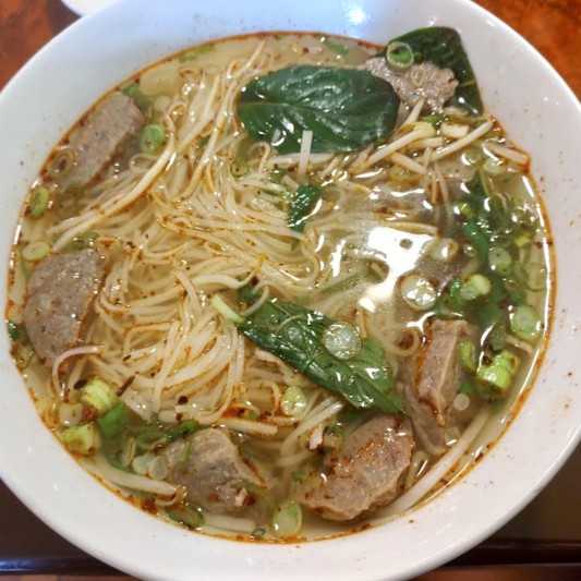 7. Rice Noodle Soup with Meat Balls Only / Phở Bò Viên