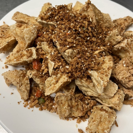 E82. Fried Tofu with Salt and Pepper 椒鹽豆腐