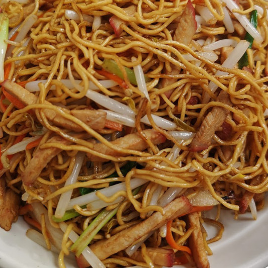 45. Soy Sauce Beansprouts BBQ Pork Chow Mein