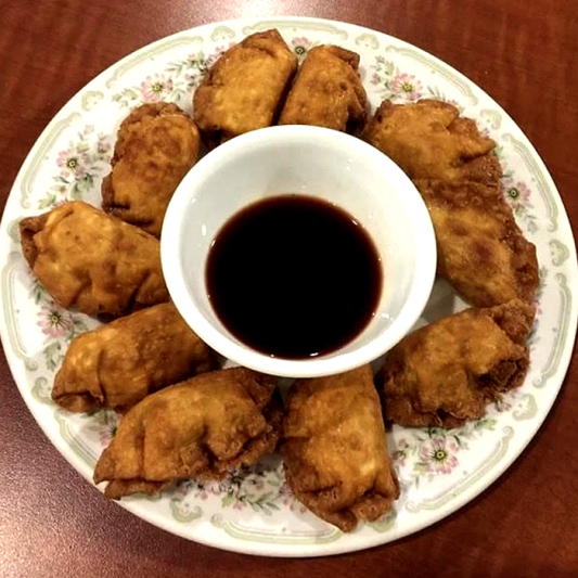 Deep Fried Pot Sticker Dumplings (12 pcs) Meng Fan Restaurant