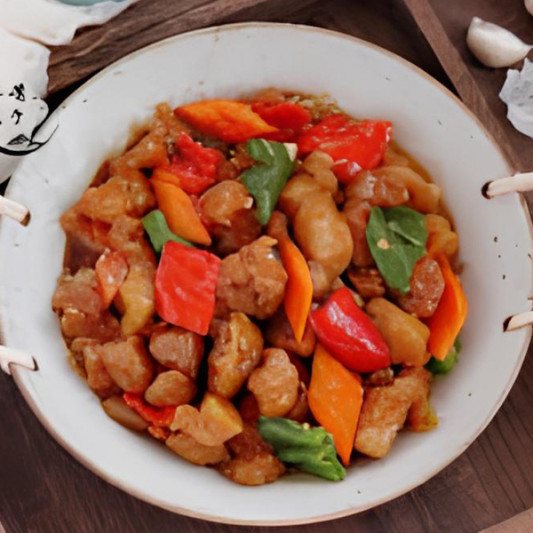 A12. Sliced Pork Slices / 溜肉段 /