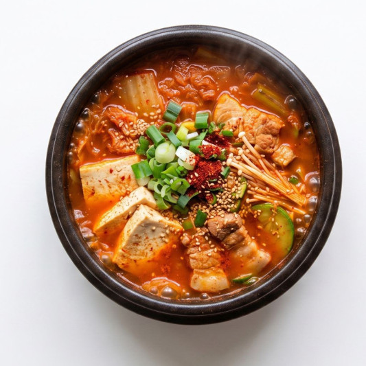 1. Kimchi Jjigae with Rice