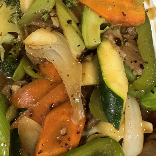 53. Beef with Black Bean & Garlic Sauce & Vegetables