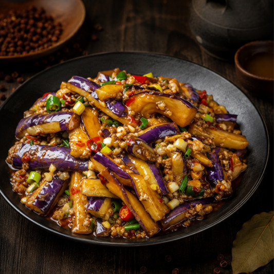 C02. Eggplant with Minced Pork 肉末茄子