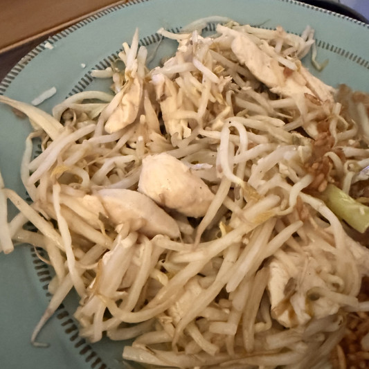 Poulet aux f&egrave;ves germ&eacute;es (chop suey) / Chicken with Bean Sprouts (Chop Suey)
