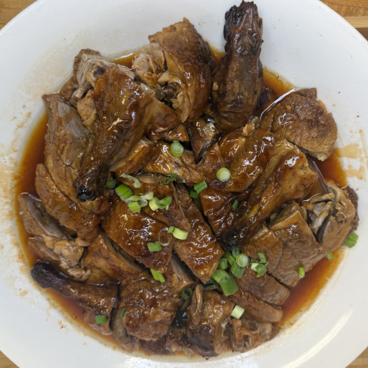 D. Steamed Whole Duck in Plum Sauce 梅子蒸火鴨 (一隻)