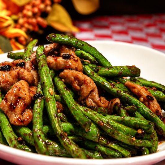 089. Beef with Green Beans 四季豆炒牛肉