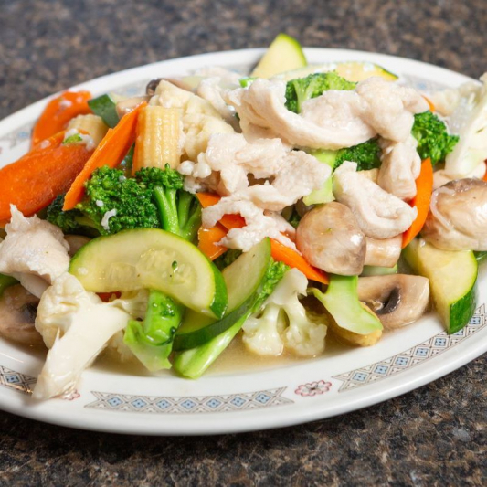 47. Chicken with Mixed Vegetables or Broccoli Chili Garden Chinese