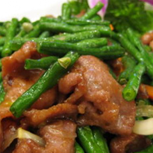 101. Stir-Fried Green Bean with Pork 醬季豆炒豬頸肉