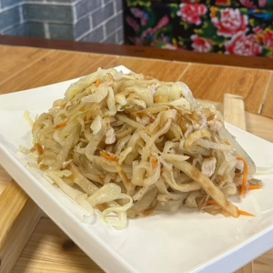 Homemade Fried Pancake with Meat / 家常炒饼 (肉)