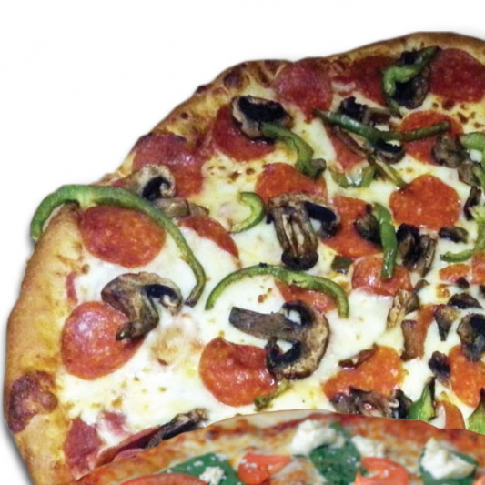 Pepperoni, Mushrooms & Green Peppers Pizza (Medium 12