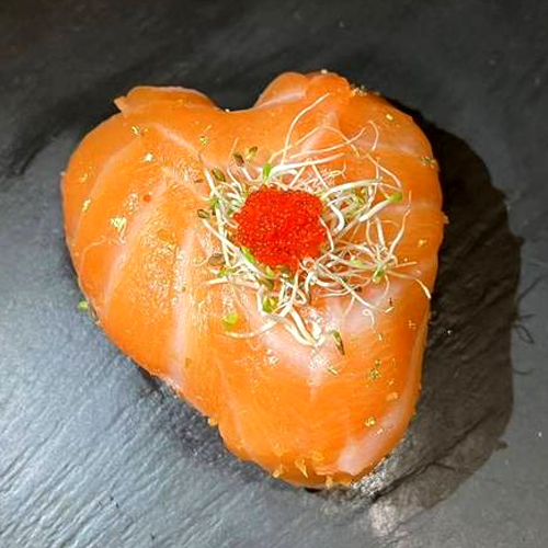 Salmon Sushi Heart Pizza