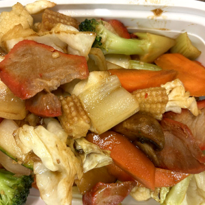 39. BBQ Pork Mixed Vegetables