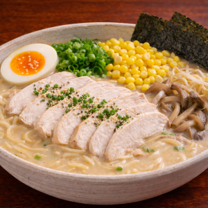 Creamy Chicken Miso Ramen / 奶油鸡肉味增拉面