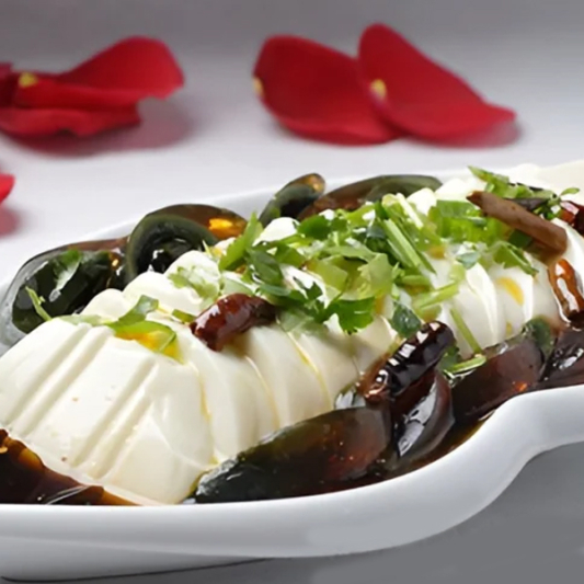 Chilli Tofu with Century Egg 皮蛋豆腐