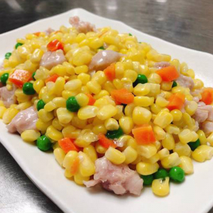 Fried Corn and Chicken 玉米炒雞丁