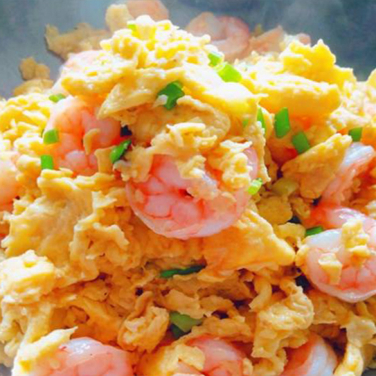 Stir-Fried Prawns with Scrambled Eggs 蝦仁炒蛋