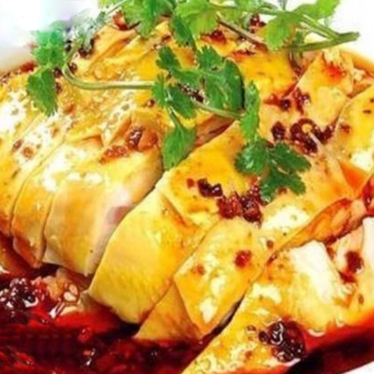 Steamed Chicken with Chili Sauce 口水雞