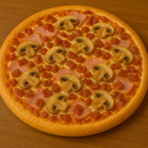 #22. Ham, Bacon & Mushroom Pizza