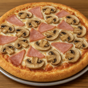 #11. Ham & Mushroom Pizza