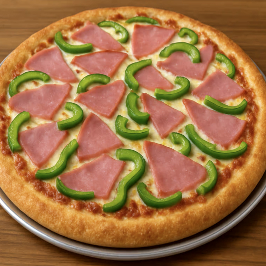 #10. Ham & Green Pepper Pizza