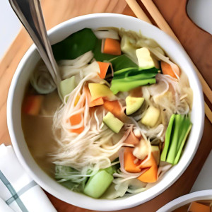 Mixed Vegetables Noodle Soup