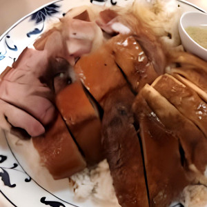 Three BBQ Items on Rice