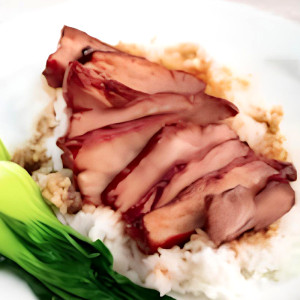 BBQ Duck and Soy Sauce Chicken on Rice