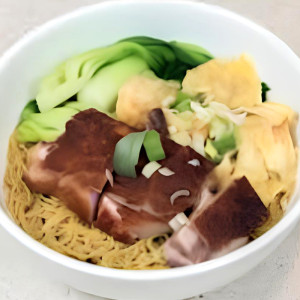 BBQ Duck and Wonton Steamed Dry Noodles