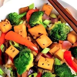 Fried Bean Curd with Vegetables