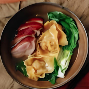 Duck Leg, BBQ Pork, and Wonton Noodle Soup