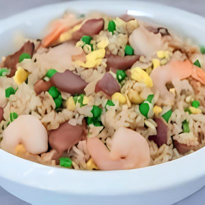 Yeung Chow Fried Rice with Shrimp and BBQ Pork
