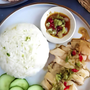 Steamed Chicken on Rice