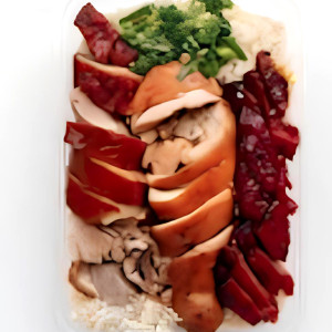 BBQ Duck and BBQ Pork on Rice