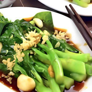 Stir-Fried Chinese Broccoli with Minced Garlic