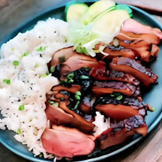 BBQ Pork and BBQ Duck Leg on Rice